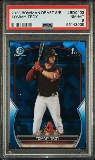2023 Bowman Bowman Draft Sapphire #BDC103 Tommy Troy front