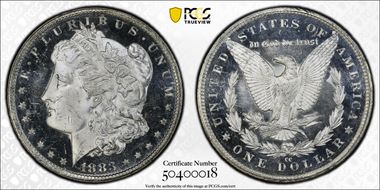 1883-CC $1 MS63DMPL