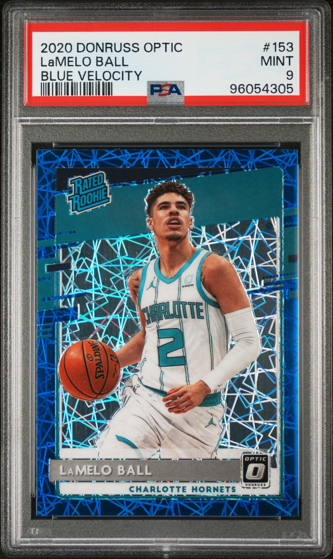 2020 Panini PANINI DONRUSS OPTIC BLUE VELOCITY #153 Lamelo Ball front