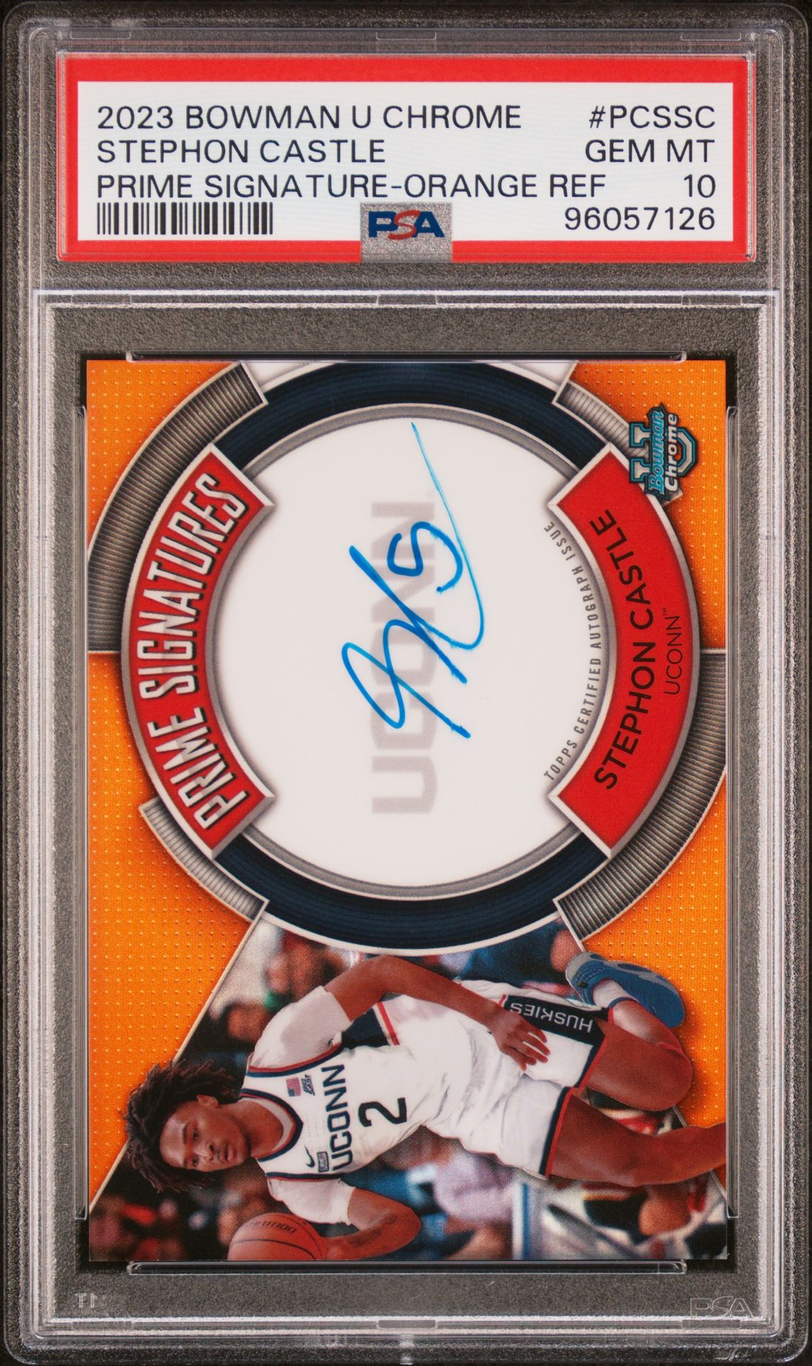 2023 Bowman Bowman University ORANGE REF Stephon Castle front