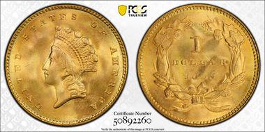 1855 G$1 MS67
