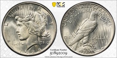 1925 $1 MS62