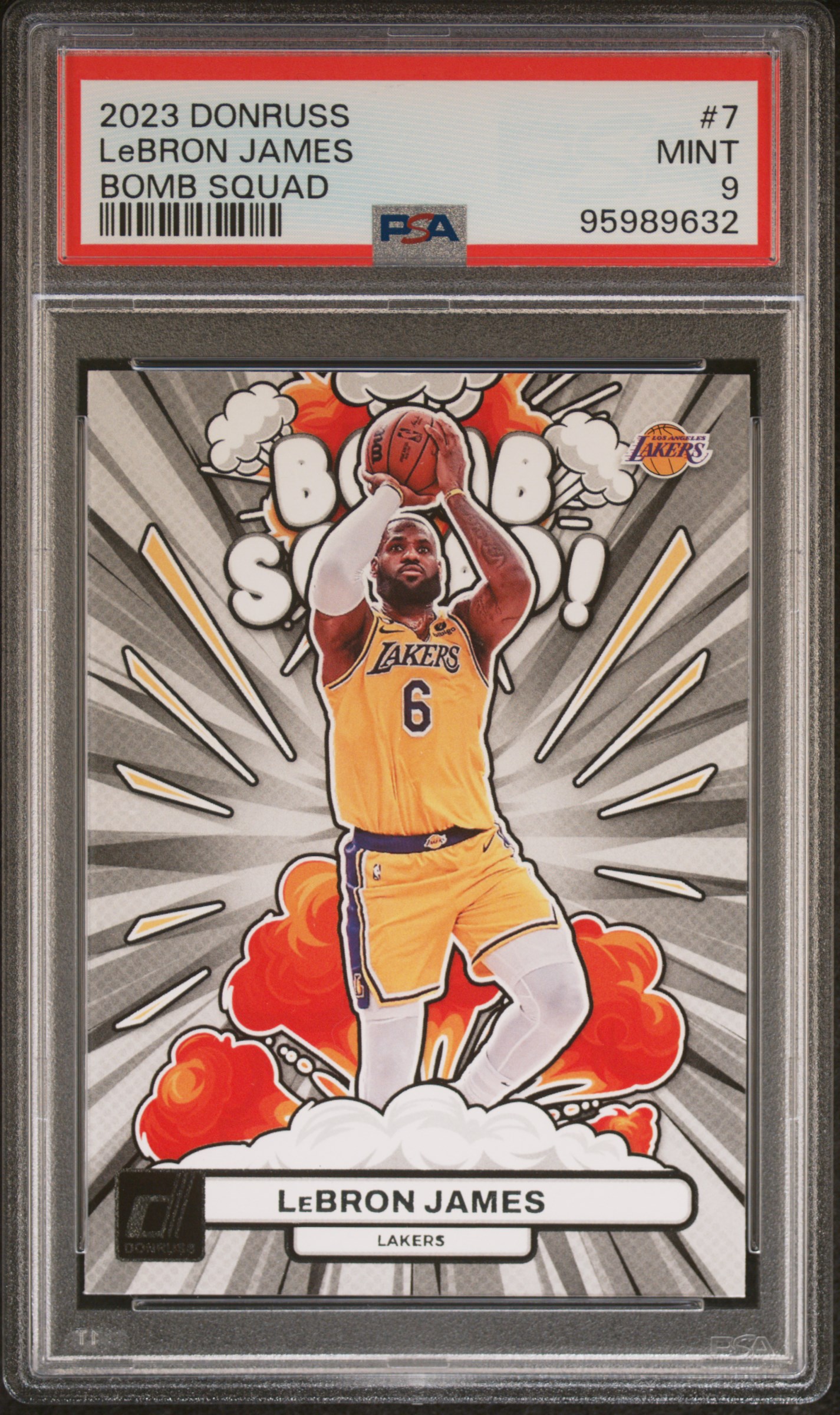 2023 Panini Donruss Bomb Squad Lebron James #7 Mint 9 front