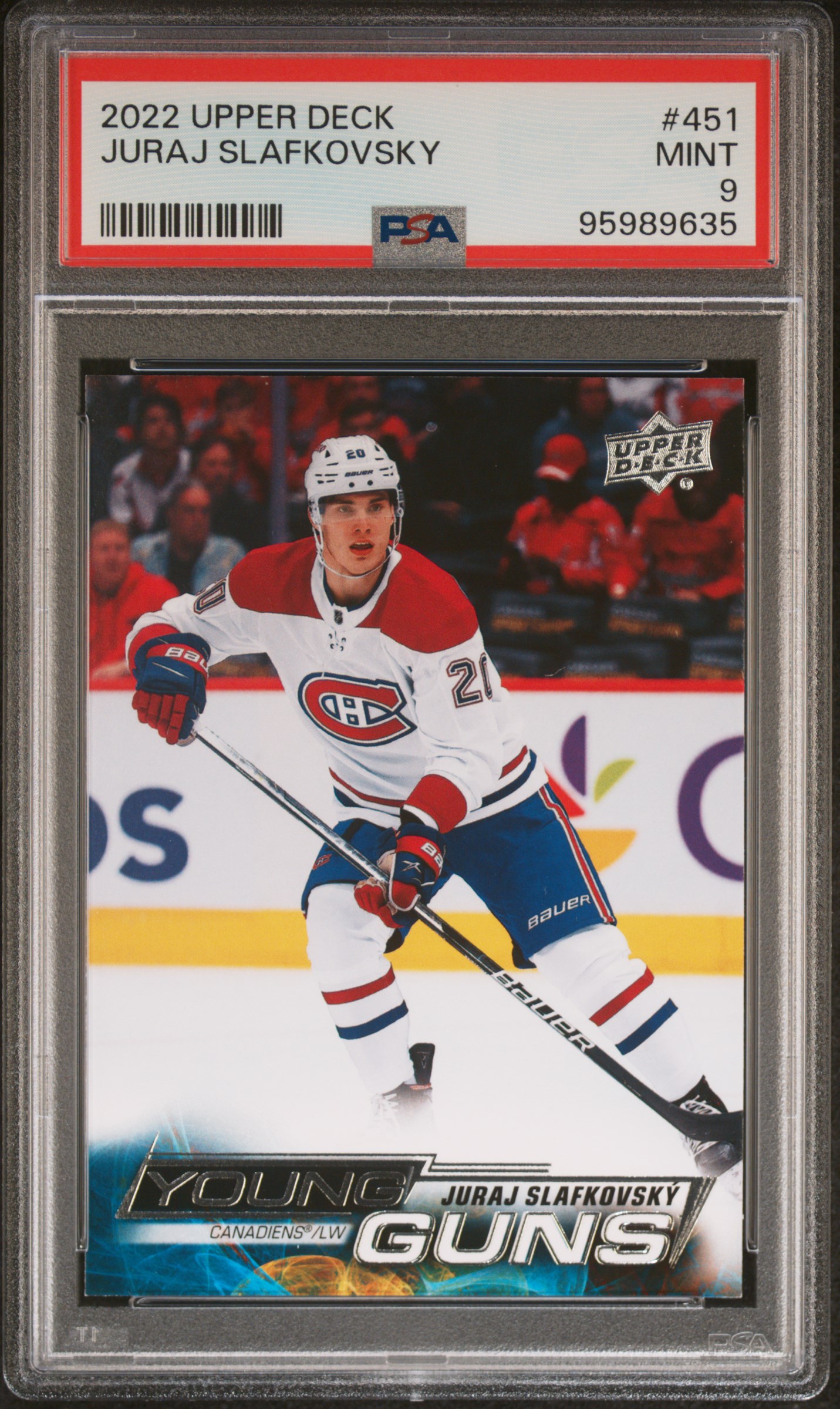 2022 Upper Deck Juraj Slafkovsky #451 Mint 9 front