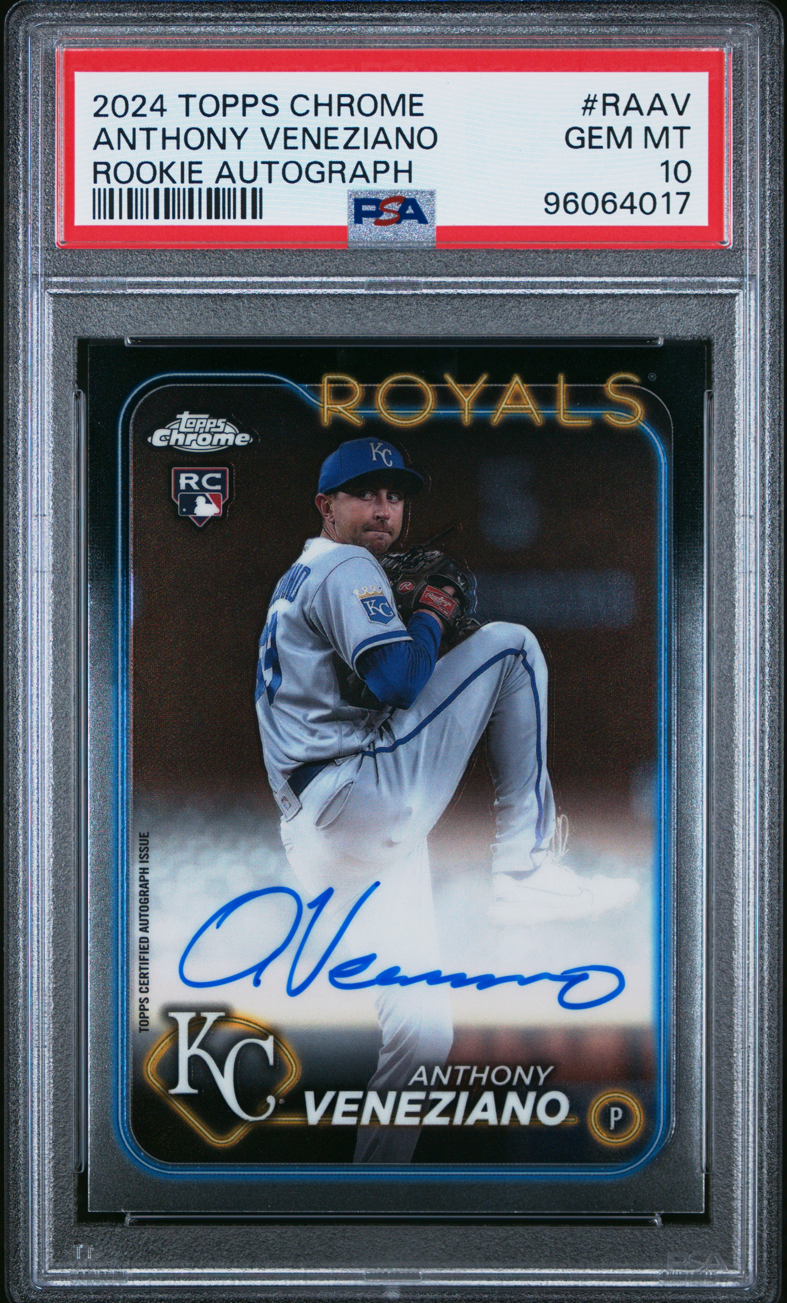 2024 Topps Chrome Rookie Autographs Anthony Veneziano #Raav Gem Mt 10 back
