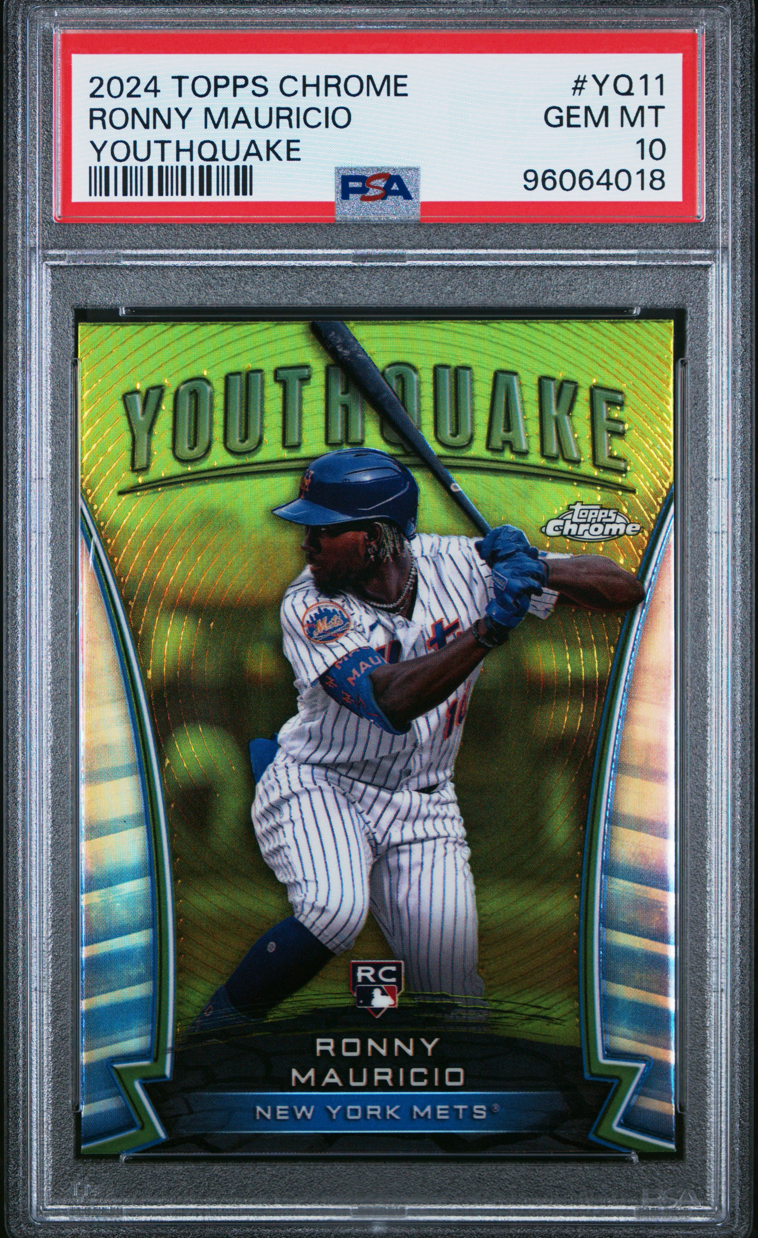 2024 Topps Chrome Youthquake Ronny Mauricio #Yq11 Gem Mt 10 back
