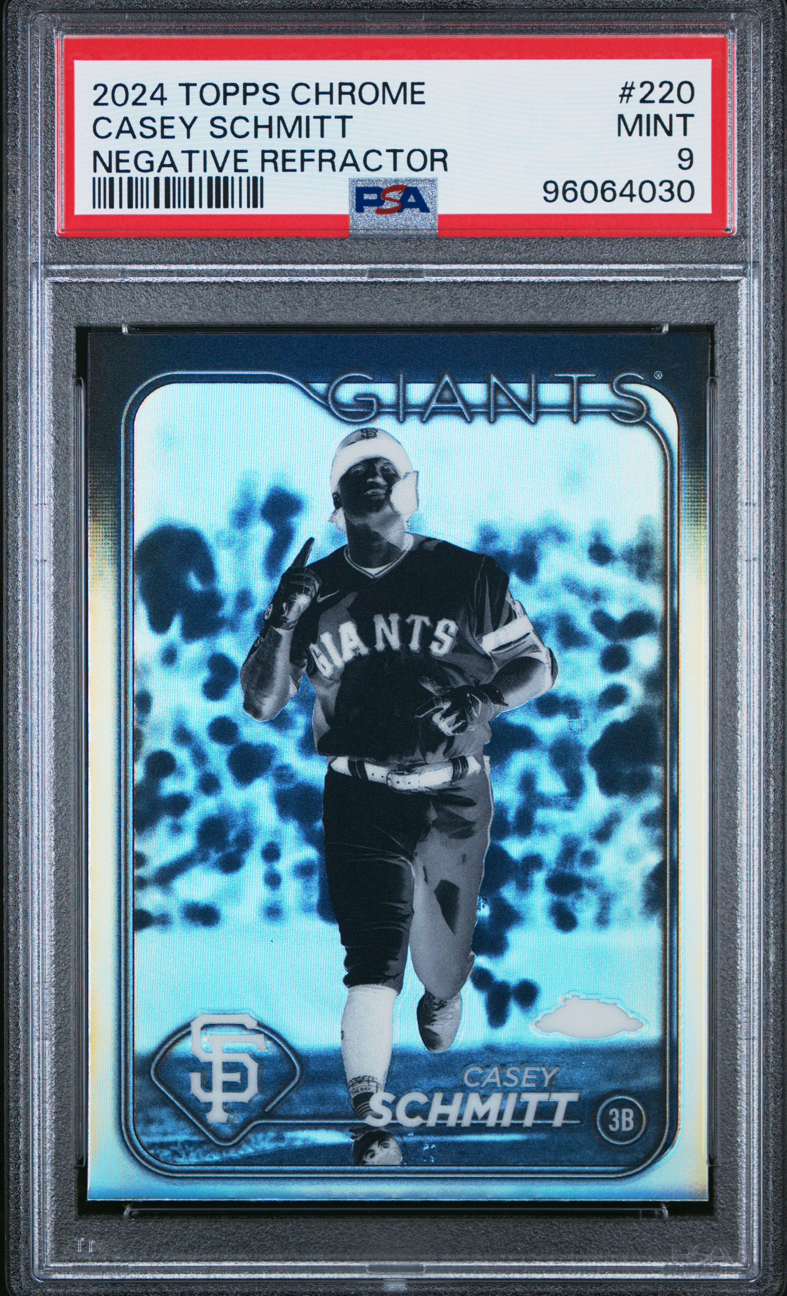 2024 Topps Chrome Casey Schmitt #220 (Negative Refractor) Mint 9 back