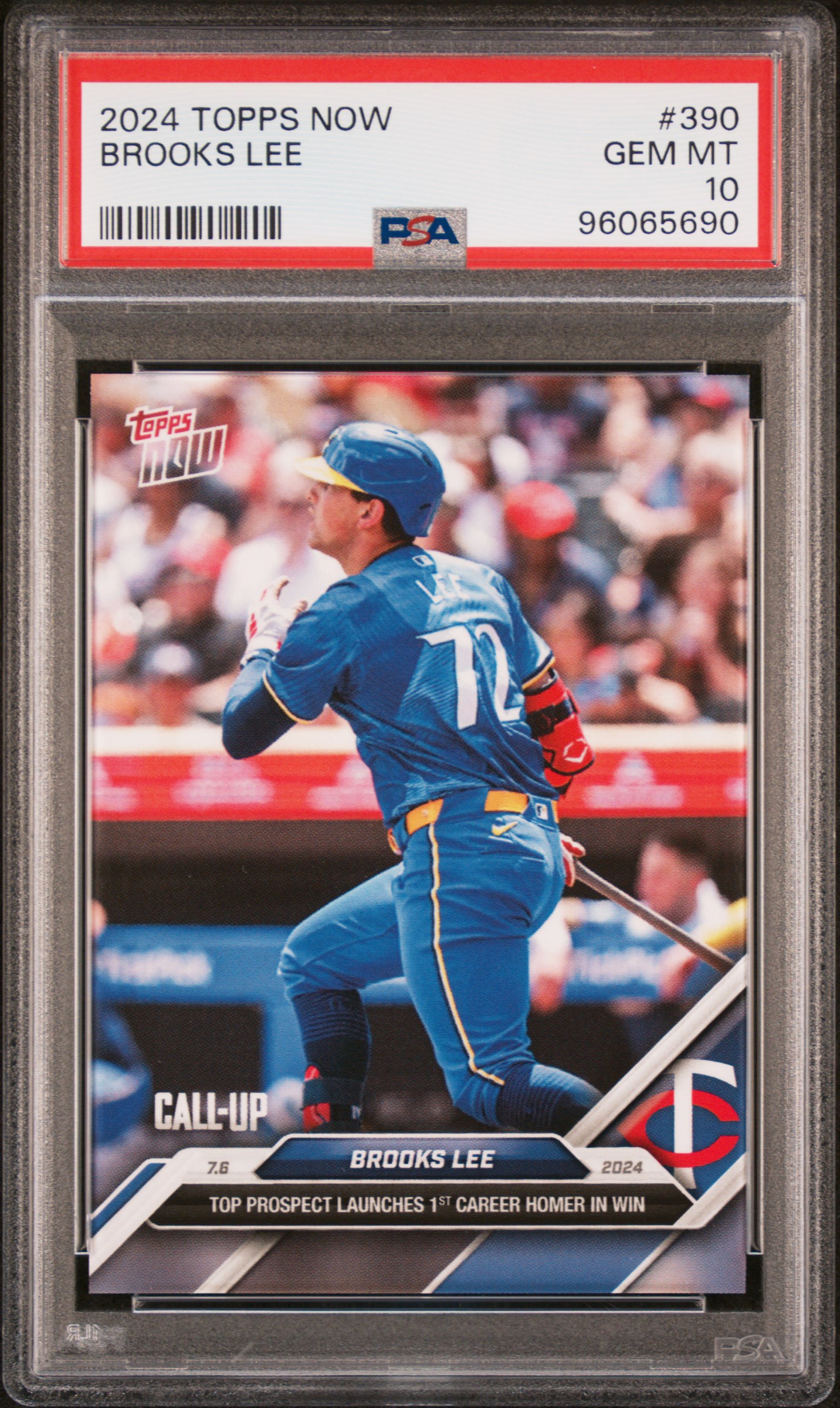 2024 Topps Now Brooks Lee #390 Gem Mt 10 front