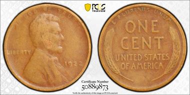 1922 No D 1C Strong Reverse VF20BN