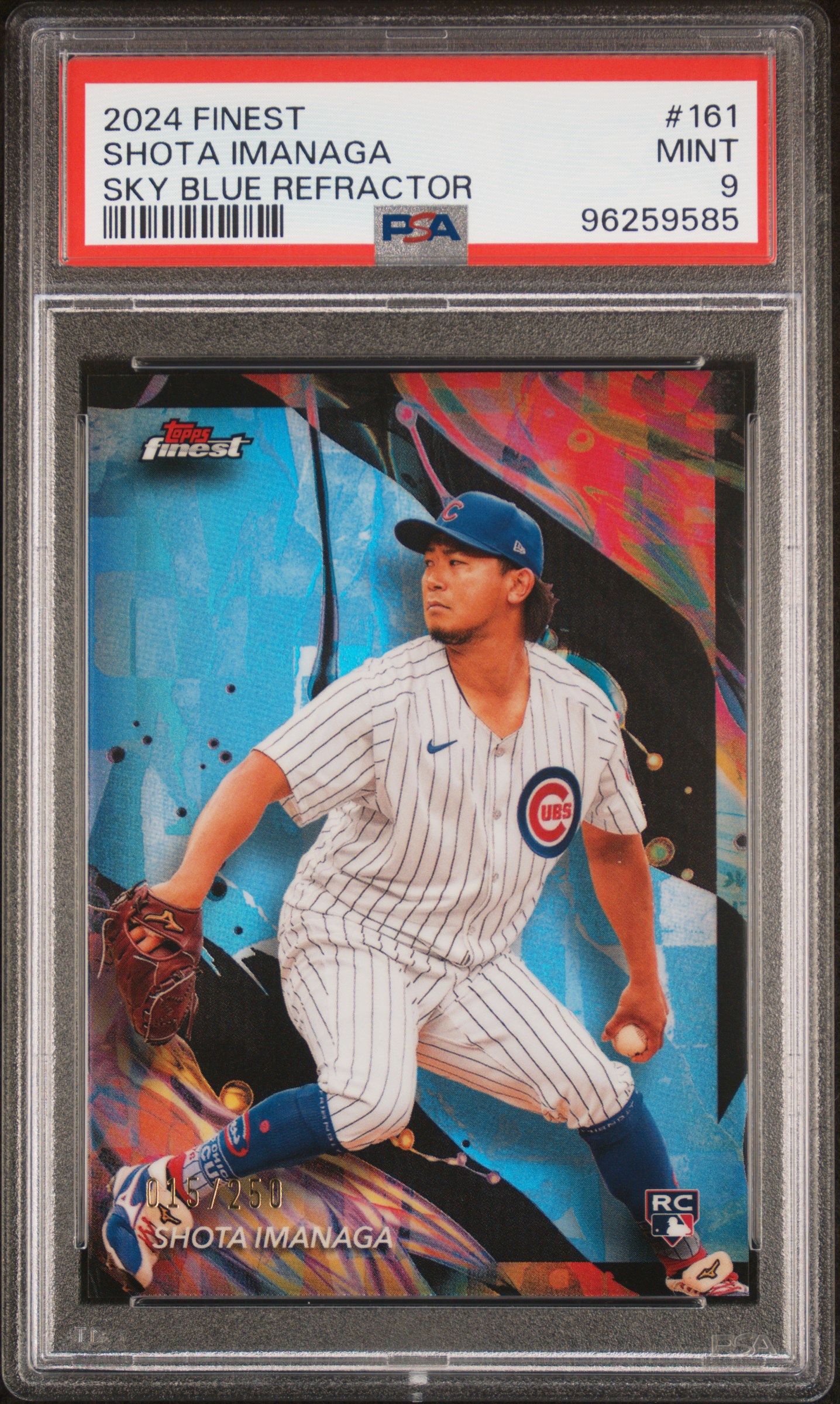 2024 Topps Finest Shota Imanaga #161 (Sky Blue Refractor) Mint 9 front