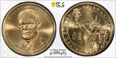 2015-P $1 Dwight D. Eisenhower Position A MS66