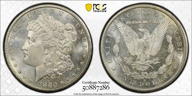 1880-S $1 MS62PL