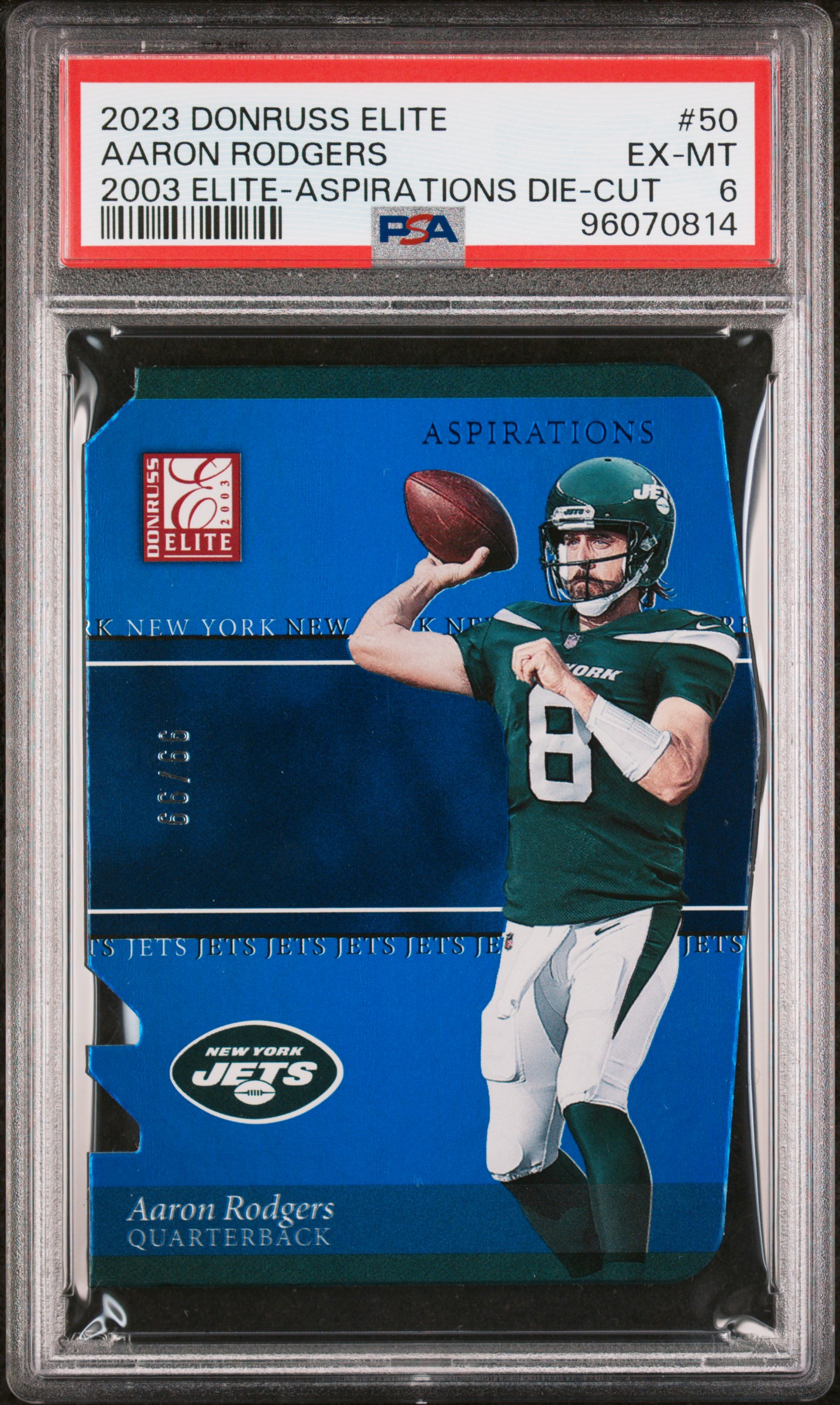 2023 Panini Donruss Elite 2003 Elite Aaron Rodgers #50 (2003 Elite-Aspirations Die-Cut) Ex-Mt 6 front
