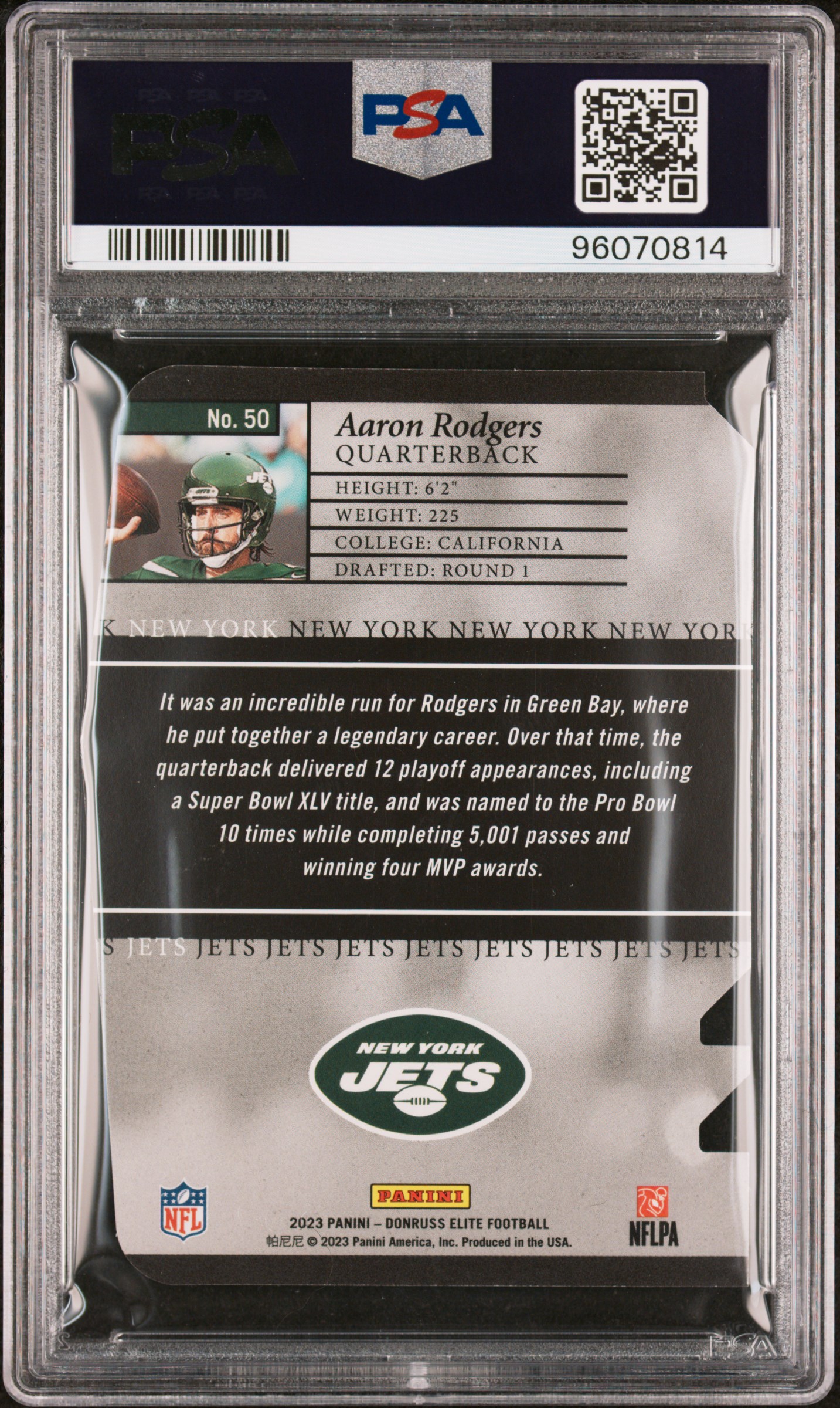 2023 Panini Donruss Elite 2003 Elite Aaron Rodgers #50 (2003 Elite-Aspirations Die-Cut) Ex-Mt 6 back