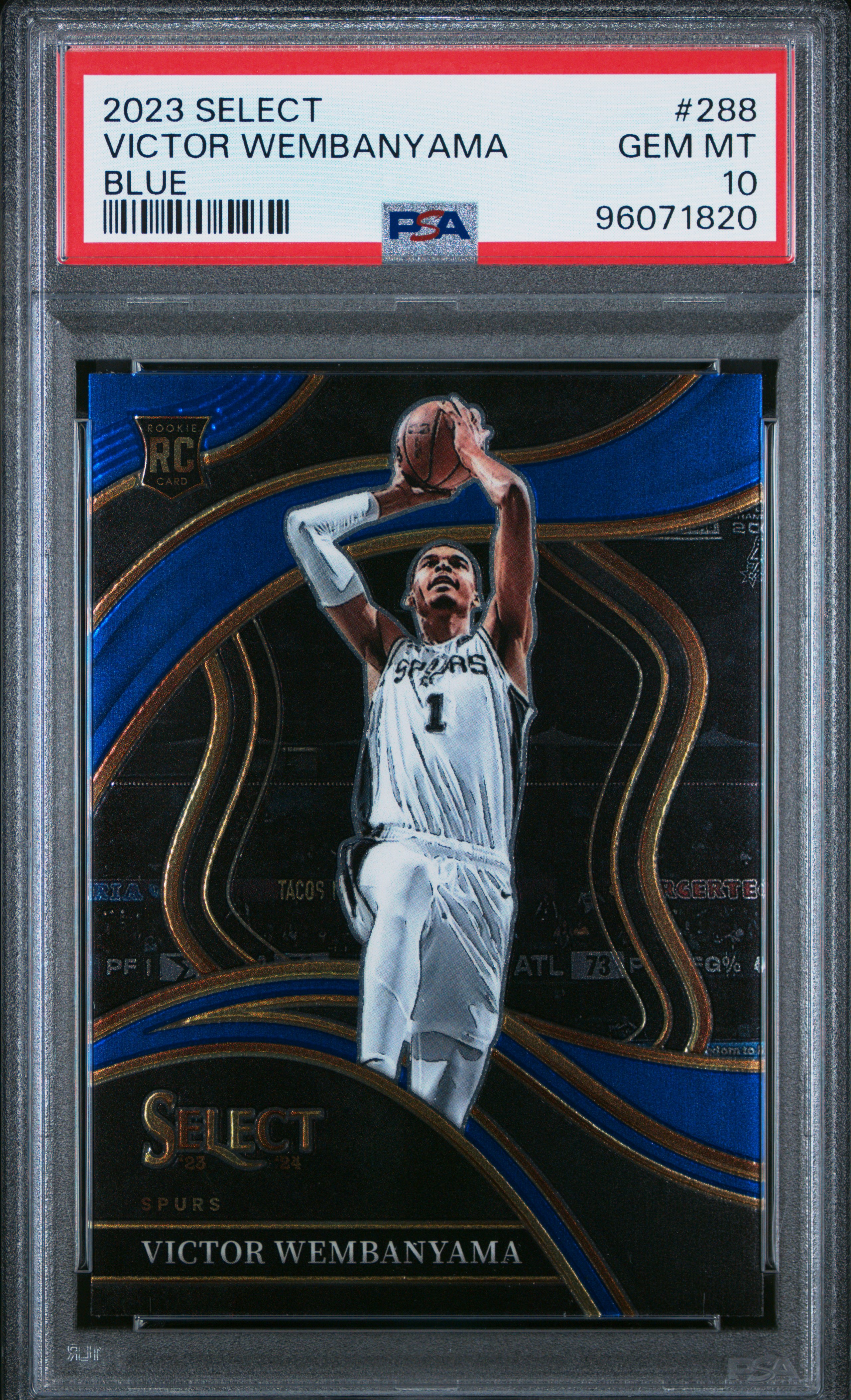 2023 Panini Select Victor Wembanyama #288 (Blue) Gem Mt 10 front