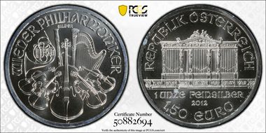 2012 € 1.50 Vienna Philharmonic MS69