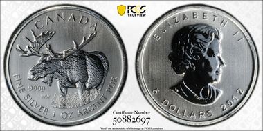 2012 $5 Moose MS69