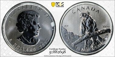 2012 $5 Cougar MS67