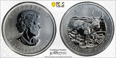 2013 $5 Antelope MS68