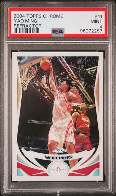 2004 Topps Chrome Yao Ming #11 (Refractor) Mint 9 front