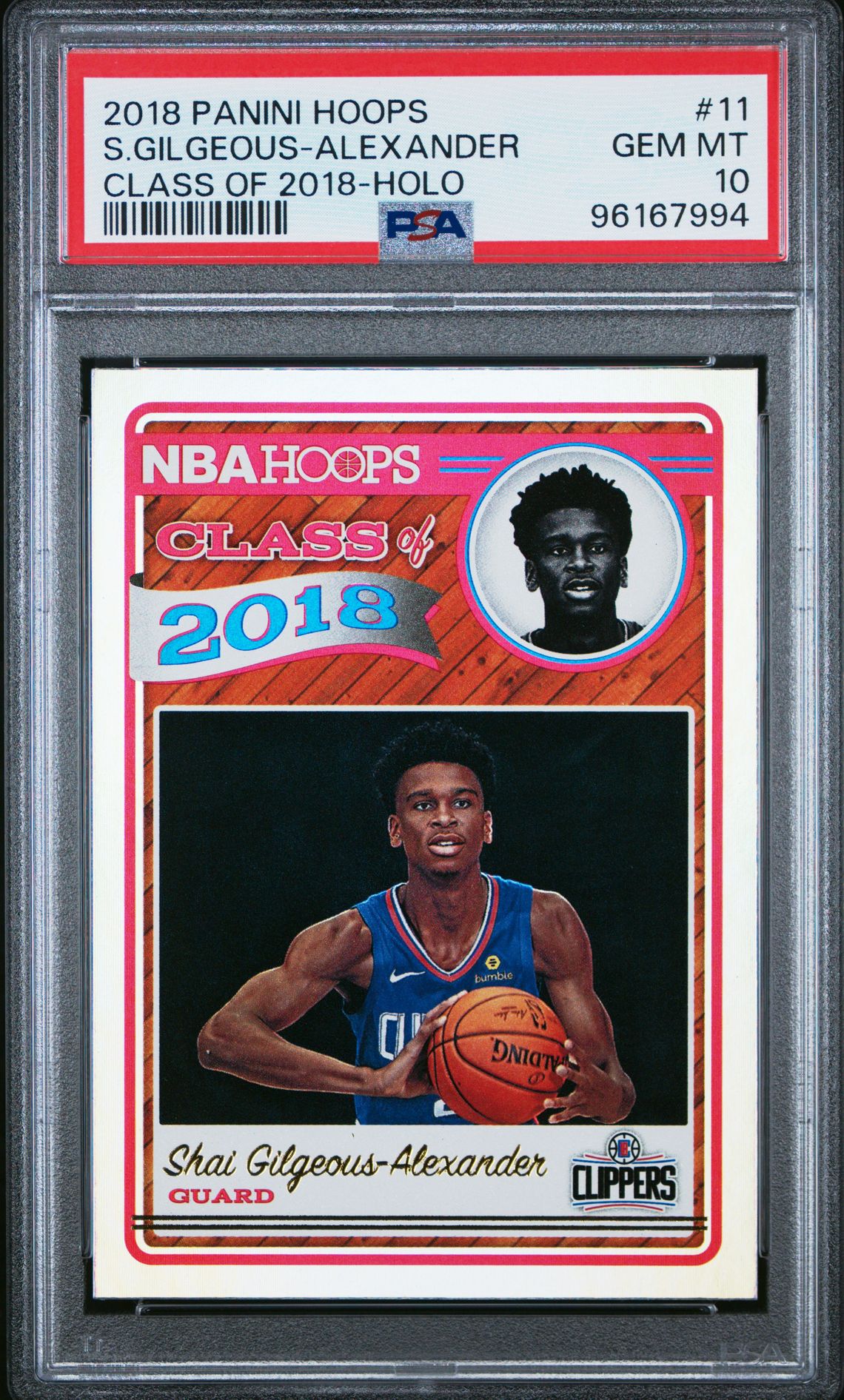 2018 Panini PANINI HOOPS CLASS OF 2018 HOLO #11 S.Gilgeous-Alexander front