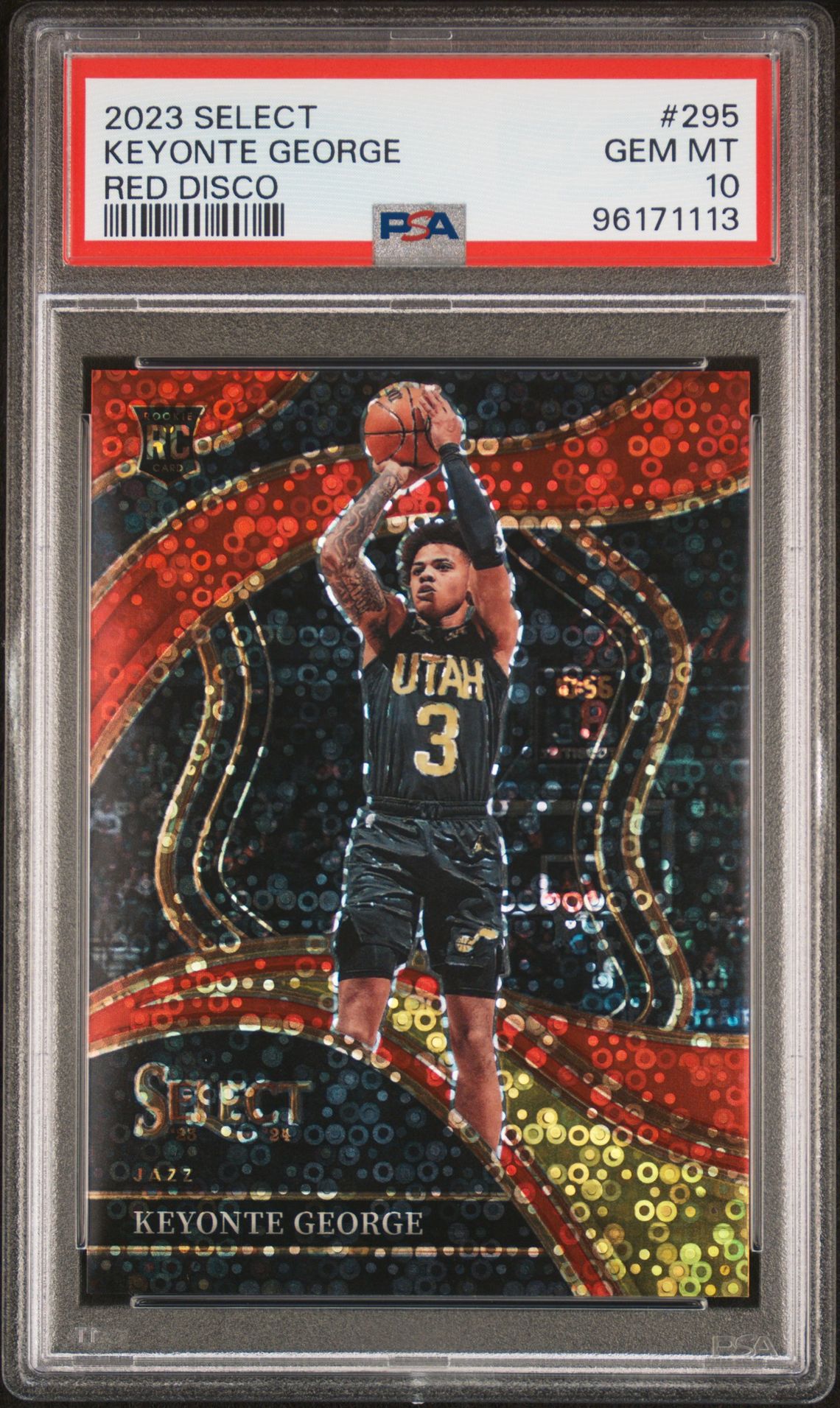 2023 Panini PANINI SELECT RED DISCO #295 Keyonte George front