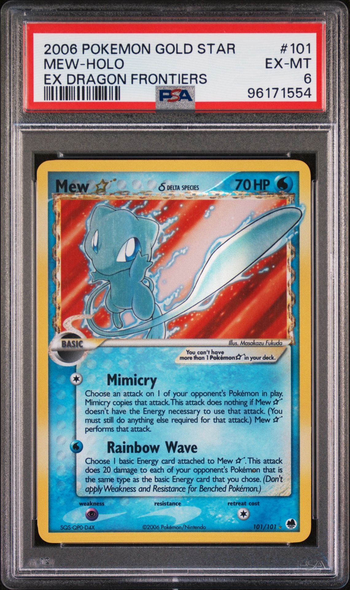 Pokemon Holo Mew front