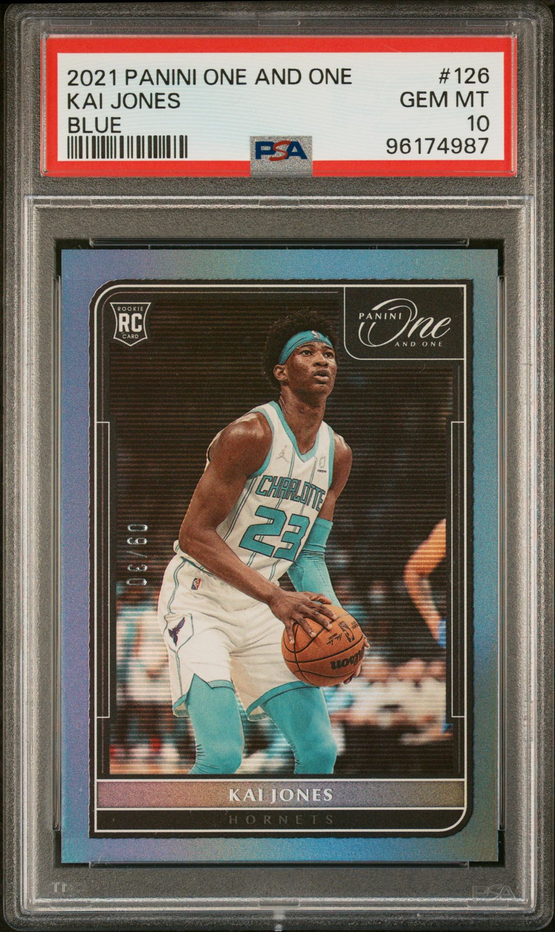 2021 Panini PANINI ONE AND ONE BLUE #126 Kai Jones front