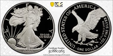 2023-W $1 Silver Eagle PR70DCAM