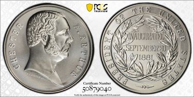 (2024-S) Medal Chester A. Arthur Silver Matte Finish First Strike MS70