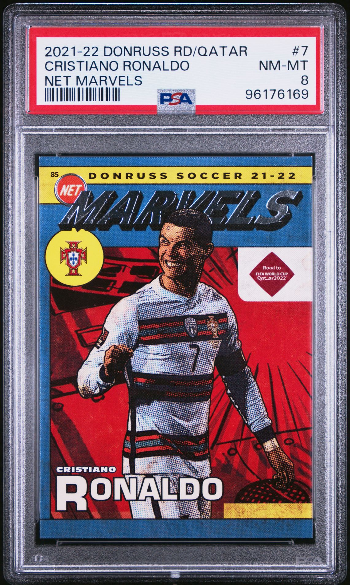 2021 Panini PANINI DONRUSS ROAD TO QATAR NET MARVELS #7 Cristiano Ronaldo front
