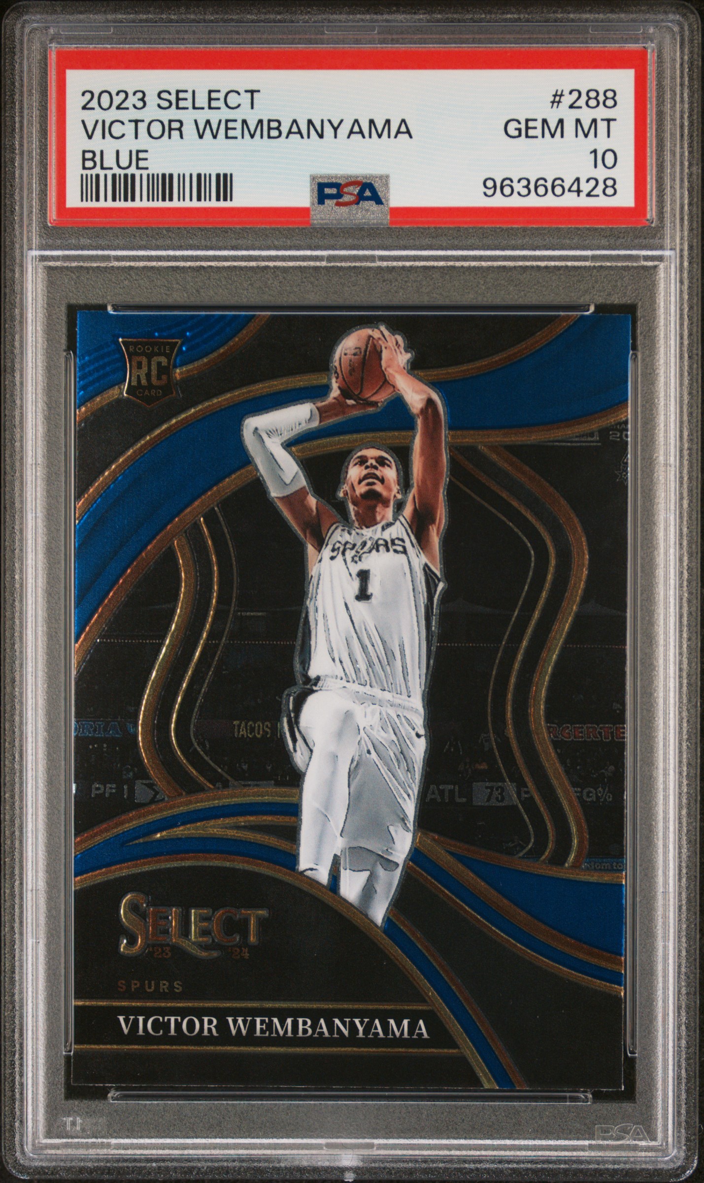 2023 Panini Select Victor Wembanyama #288 (Blue) Gem Mt 10 front