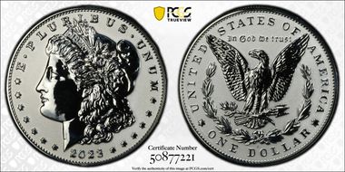 2023-S $1 Morgan Dollar Rev PR Two-Coin Reverse Proof Set PR70