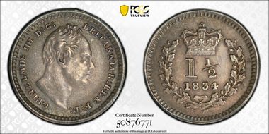 1834 1 1/2D S-3839 AU53