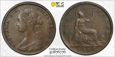 1861 1/2D S-3956 AU53BN