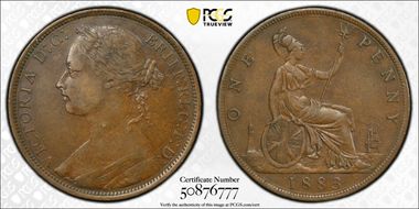 1883 1D S-3954 AU50BN