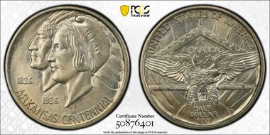 1937-D 50C Arkansas MS64