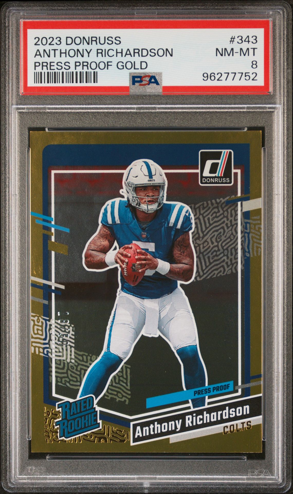 2023 Panini PANINI DONRUSS Gold #343 Anthony Richardson front