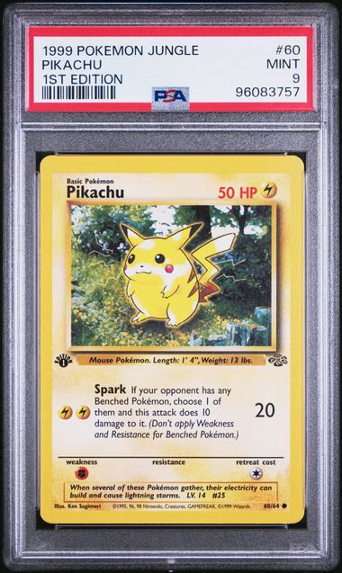 1999 Pokemon Jungle Pikachu 1st Edition 60