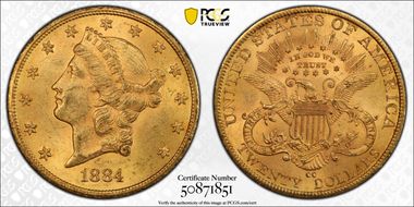 1884-CC $20 MS63