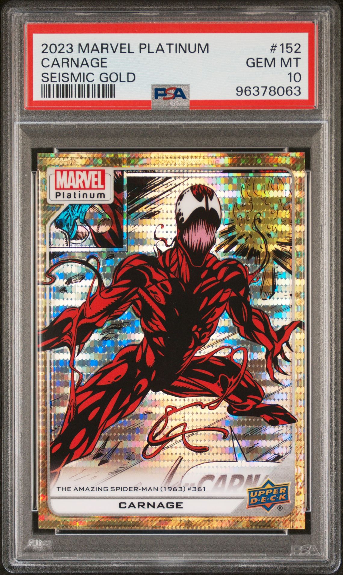 2023 Marvel UPPER DECK MARVEL PLATINUM Gold #152 Carnage front
