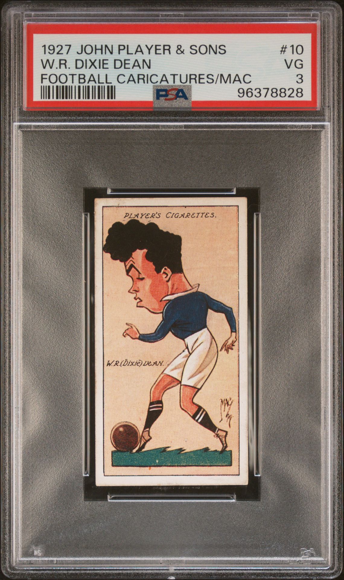 1927 John Player & Sons Football Caricatures By Mac #10 W.R. Dixie Dean front