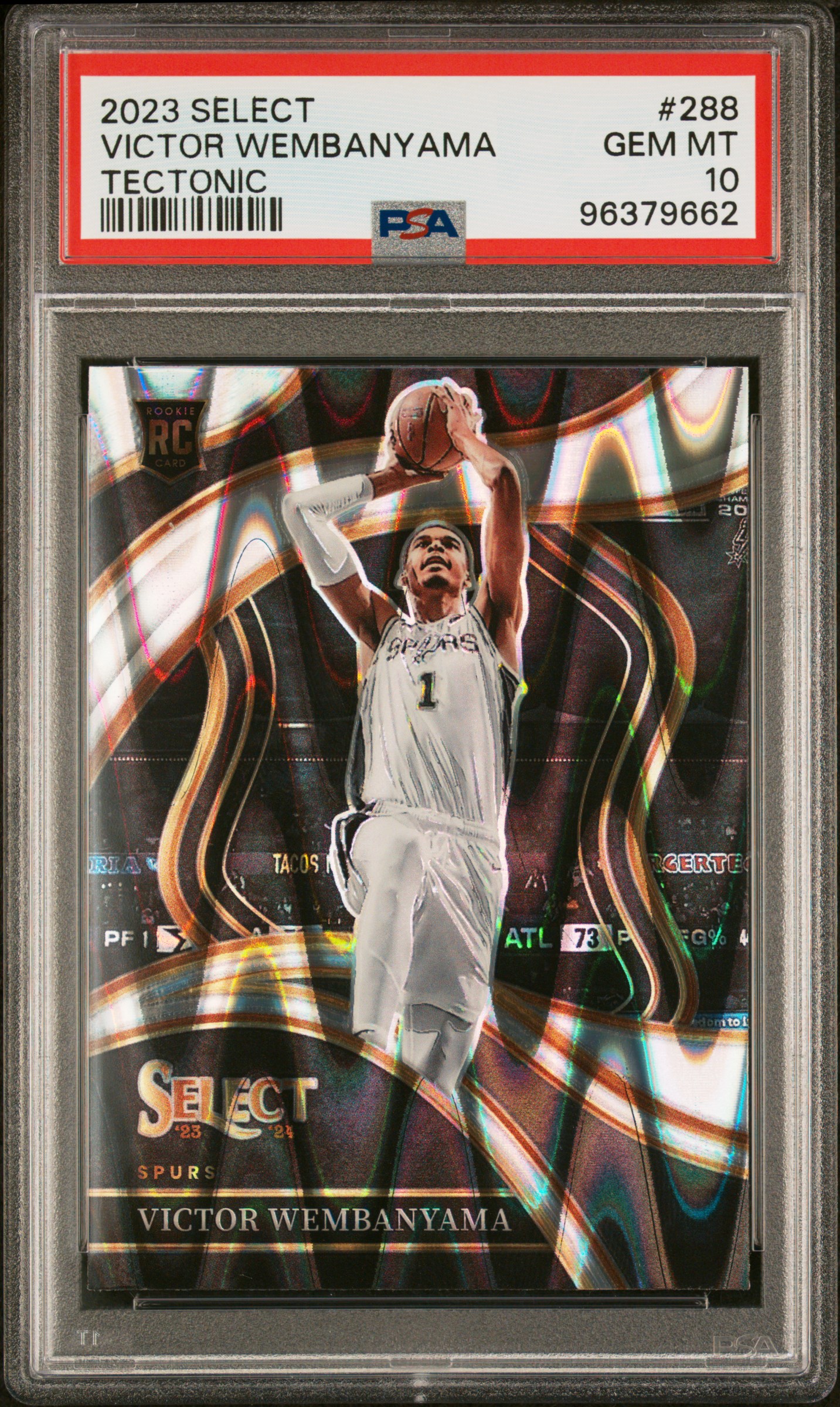 2023 Panini Select Victor Wembanyama #288 (Tectonic) Gem Mt 10 front