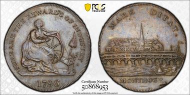 1796 Tk 1/2D DH-28 Angusshire Montrose AU58BN