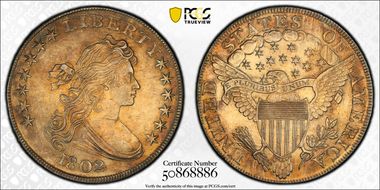 1802 $1 Narrow Date MS62