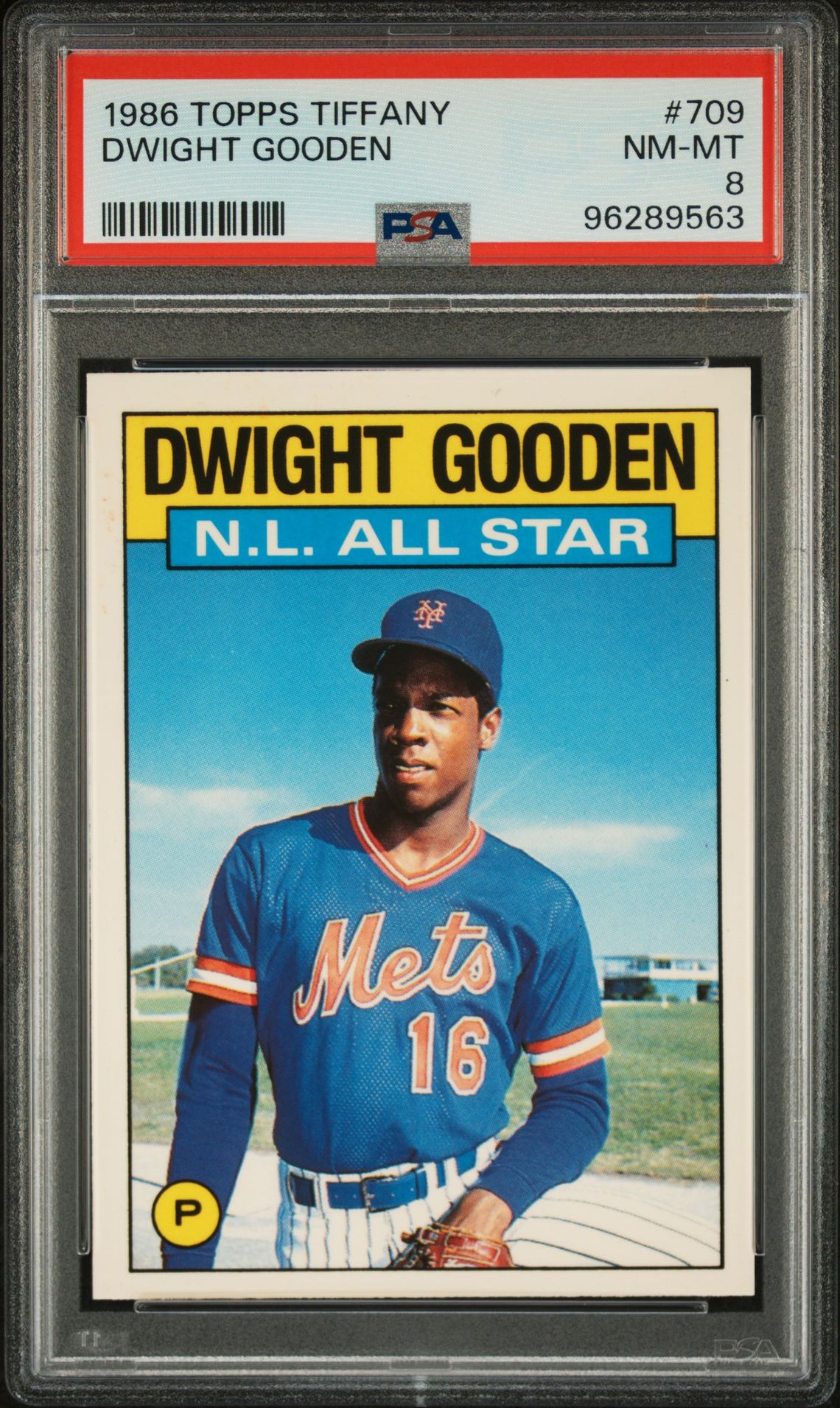 1986 Topps TOPPS TIFFANY #709 Dwight Gooden front