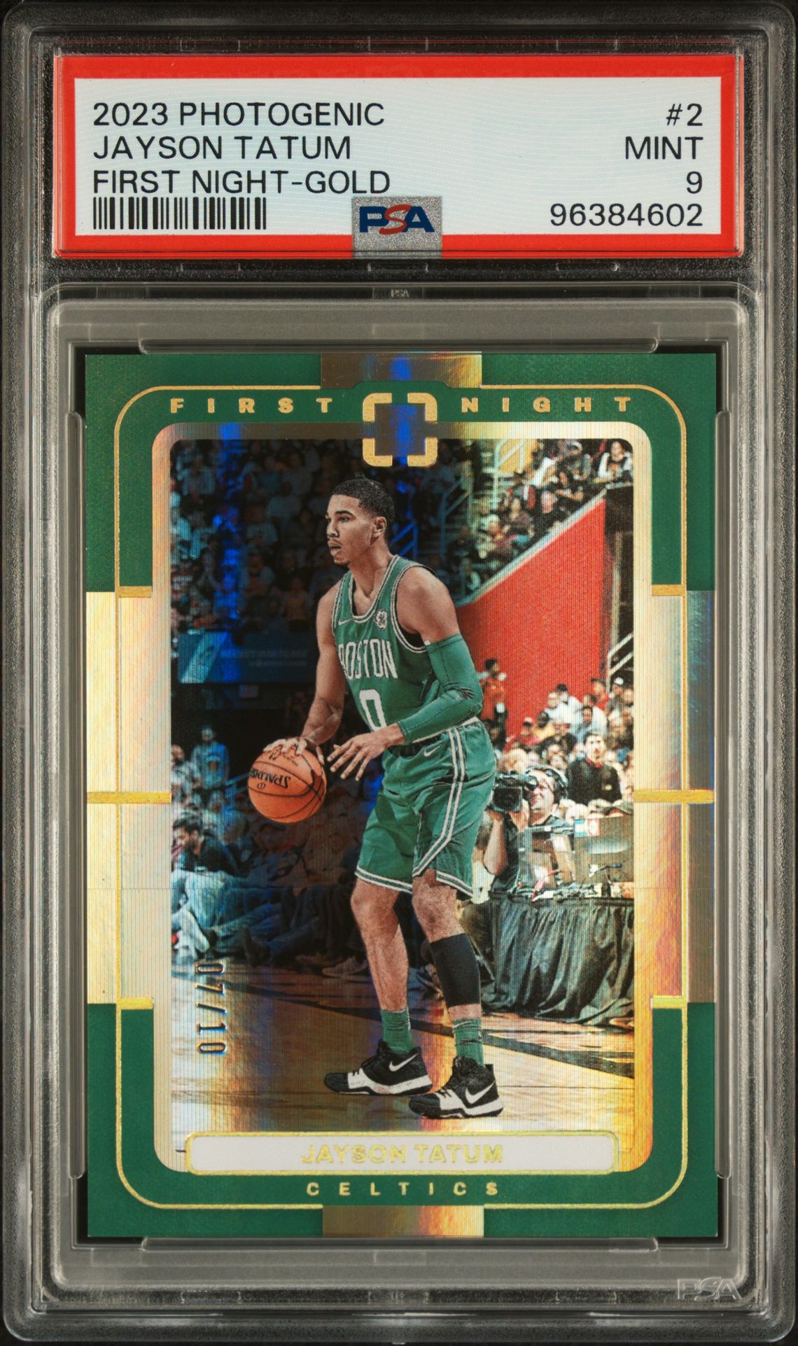 2023 Panini PANINI PHOTOGENIC FIRST NIGHT GOLD #2 Jayson Tatum front