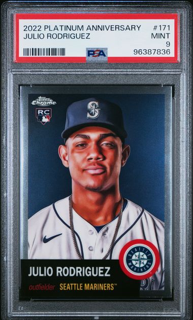 2022 Topps Chrome Platinum Anniversary Julio Rodriguez #171 Mint 9 front