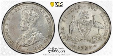 1927(m) Florin MS62