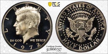 1972-S 50C PR69CAM
